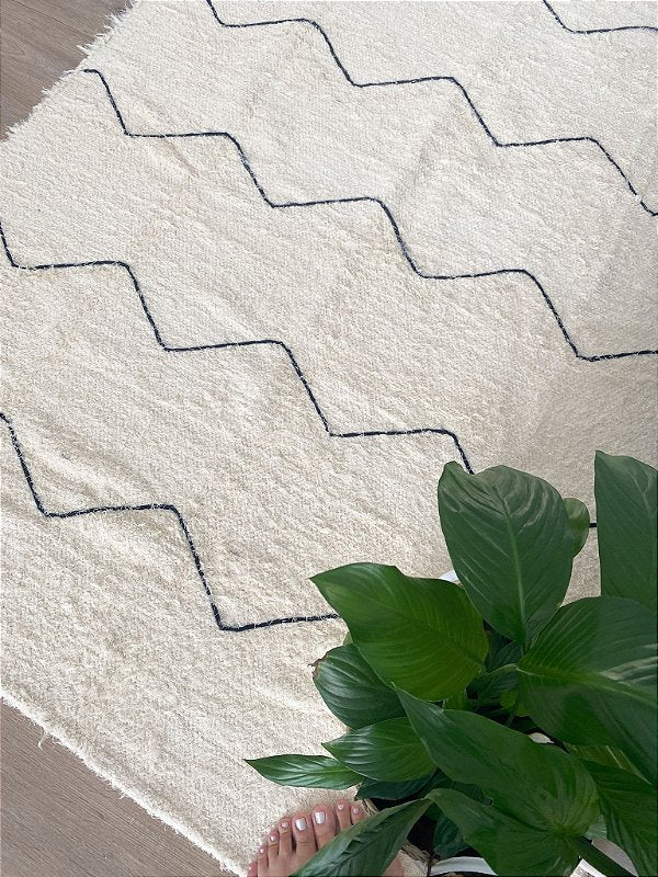 Tapete Ondas de Algodão 2,00x2,00