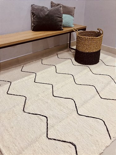 Tapete Ondas de Algodão 2,00x2,00